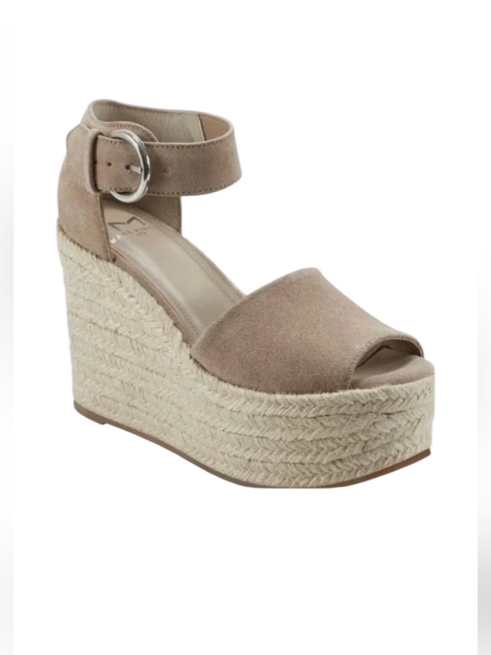 NEW Marc Fisher LTD Alita Platform Wedge Espadrille Sandal 11M, LIGHT NATURA